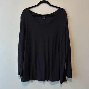 Lane Bryant Black Waffle Knit Sweater